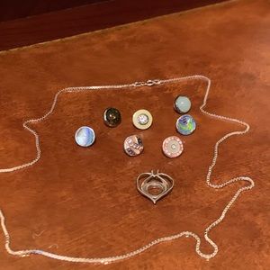 Pop-ins and sterling silver pendant